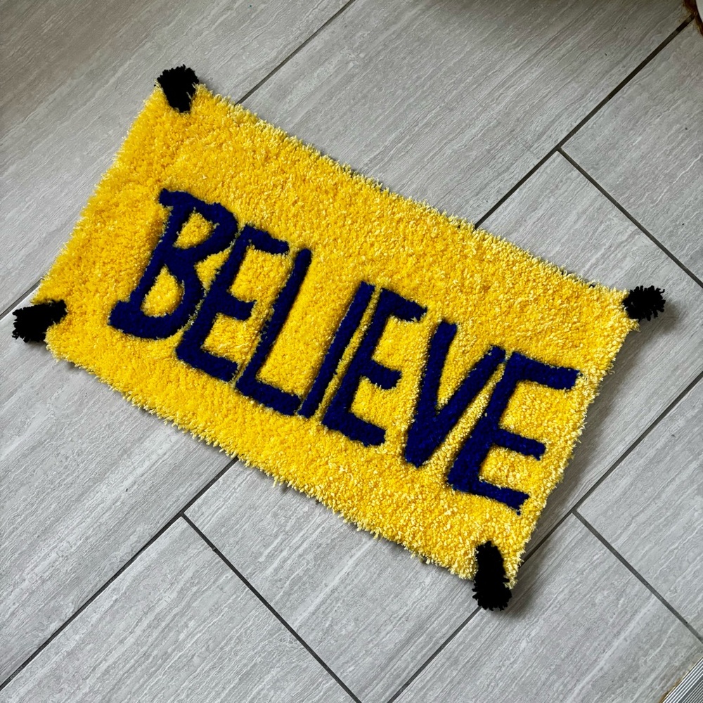 Hangable Ted Lasso 'Believe' Tufted Rug